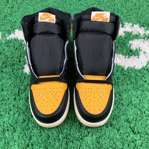 Air Jordan 1 Retro High OG GS Yellow Toe size 5.5Y Women’s size 7 NEW 575441-711 - Picture 4 of 12